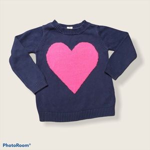 Carter’s adorable navy and pink heart sweater 3T